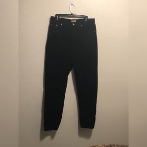 Liz Claiborne Womens Velvet Like Black Pants
